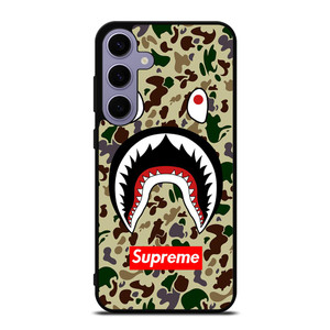 SHARK CAMO BATHING APE SUPREME Samsung Galaxy S24 Plus Case