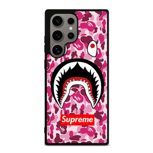 SUPREME BAPE CAMO SHARK Samsung Galaxy S24 Ultra Case