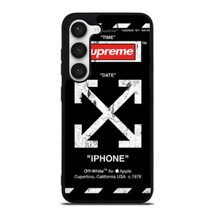 OFF WHITE BLACK SUP  Samsung Galaxy S23 Case OFF WHITE BLACK SUP  Samsung Galaxy S23 Case