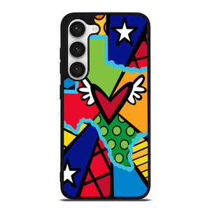 ROMERO BRITTO POP TEXAS MAP  Samsung Galaxy S23 Case