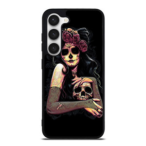 SUGAR SKULL TATTOO GIRL Samsung Galaxy S23 Case SUGAR SKULL TATTOO GIRL Samsung Galaxy S23 Case