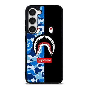 SUPREME BAPE SHARK CAMO BLUE BLACK  Samsung Galaxy S23 Case SUPREME BAPE SHARK CAMO BLUE BLACK  Samsung Galaxy S23 Case
