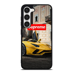 SUPREME YELLOW LAMBORGINI Samsung Galaxy S23 Case SUPREME YELLOW LAMBORGINI Samsung Galaxy S23 Case