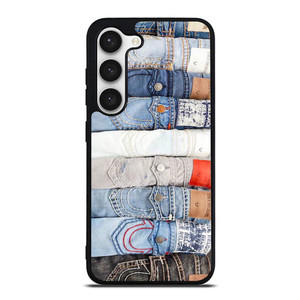 TRUE RELIGION BRAND JEANS COLLAGE  Samsung Galaxy S23 Case