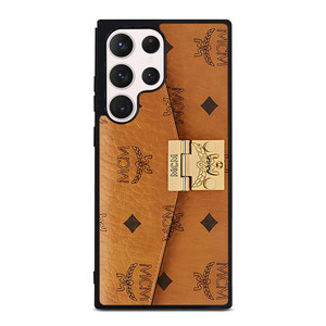 MCM WORLD WIDE BROWN LEATHER Samsung Galaxy S23 Ultra Case