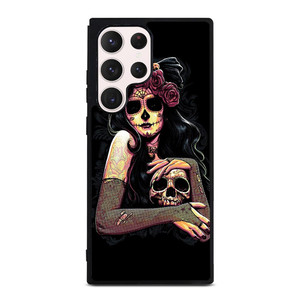 SUGAR SKULL TATTOO GIRL Samsung Galaxy S23 Ultra Case SUGAR SKULL TATTOO GIRL Samsung Galaxy S23 Ultra Case
