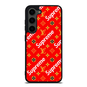 NEW SUPREME RED GOLD PATTERN Samsung Galaxy S23 Plus Case NEW SUPREME RED GOLD PATTERN Samsung Galaxy S23 Plus Case