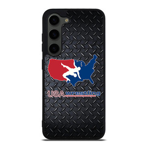 USA WRESTLING METAL LOGO Samsung Galaxy S23 Plus Case