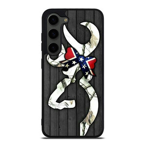 WOODEN CAMO BROWNING LOGO Samsung Galaxy S23 Plus Case