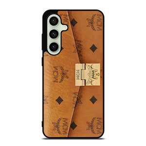 MCM WORLD WIDE BROWN LEATHER Samsung Galaxy S24 FE Case