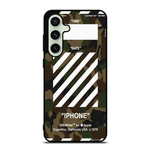 OFF WHITE CAMO ARMY Samsung Galaxy S24 FE Case