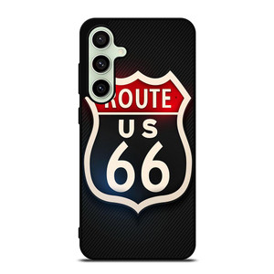 ROUTE 66 STREET US LOGO CARBON Samsung Galaxy S24 FE Case ROUTE 66 STREET US LOGO CARBON Samsung Galaxy S24 FE Case