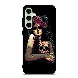 SUGAR SKULL TATTOO GIRL Samsung Galaxy S24 FE Case SUGAR SKULL TATTOO GIRL Samsung Galaxy S24 FE Case