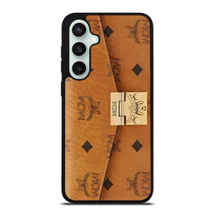 MCM WORLD WIDE BROWN LEATHER Samsung Galaxy S23 FE Case