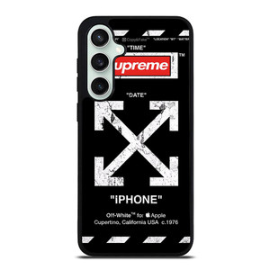 OFF WHITE BLACK SUP Samsung Galaxy S23 FE Case OFF WHITE BLACK SUP Samsung Galaxy S23 FE Case