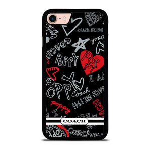 COACH NEW YORK POPPY BLACK iPhone 8 Case COACH NEW YORK POPPY BLACK iPhone 8 Case