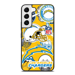 LOS ANGELES CHARGERS NFL STICKER BOMB Samsung Galaxy S22 Case LOS ANGELES CHARGERS NFL STICKER BOMB Samsung Galaxy S22 Case