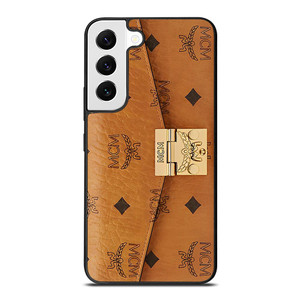 MCM WORLD WIDE BROWN LEATHER Samsung Galaxy S22 Case