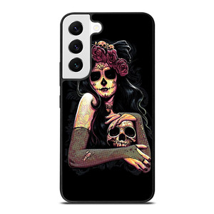 SUGAR SKULL TATTOO GIRL Samsung Galaxy S22 Case