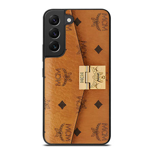 MCM WORLD WIDE BROWN LEATHER Samsung Galaxy S22 Plus Case