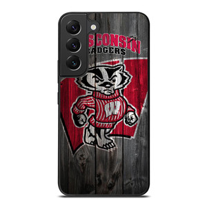 WISCONSIN BADGER WOODEN LOGO Samsung Galaxy S22 Plus Case WISCONSIN BADGER WOODEN LOGO Samsung Galaxy S22 Plus Case
