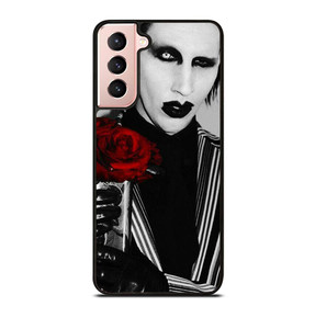 MARILYN MANSON GOTH FACE Samsung Galaxy S21 Case MARILYN MANSON GOTH FACE Samsung Galaxy S21 Case