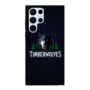 MINNESOTA TIMBERWOLVES WOODEN LOGO Samsung Galaxy S22 Ultra Case