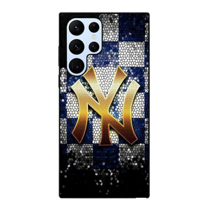 NEW YORK YANKEES GLASS ART Samsung Galaxy S22 Ultra Case