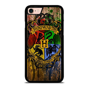 HOGWARTS HARRY POTTER LOGO WOOD iPhone 8 Case