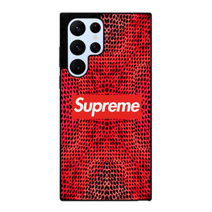 SUPREME RED SNAKE SKIN Samsung Galaxy S22 Ultra Case