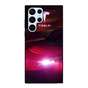 TESLA MOTORS RED CAR Samsung Galaxy S22 Ultra Case