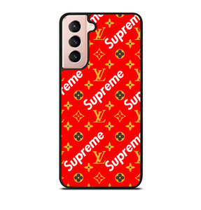 NEW SUPREME RED GOLD PATTERN Samsung Galaxy S21 Case NEW SUPREME RED GOLD PATTERN Samsung Galaxy S21 Case