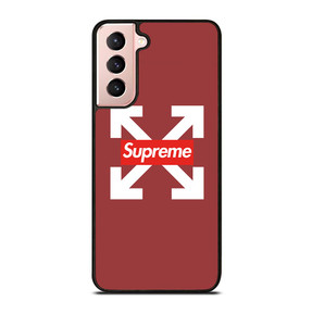 OFF WHITE LOGO X SUPREME RED Samsung Galaxy S21 Case OFF WHITE LOGO X SUPREME RED Samsung Galaxy S21 Case