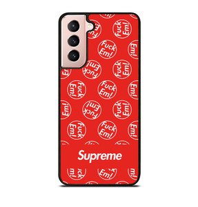 SUPREME FUCK EM PATTERN Samsung Galaxy S21 Case SUPREME FUCK EM PATTERN Samsung Galaxy S21 Case
