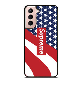 SUPREME LOGO AMERICAN FLAG Samsung Galaxy S21 Case SUPREME LOGO AMERICAN FLAG Samsung Galaxy S21 Case