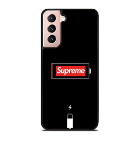 SUPREME PHONE LOW BATTERY Samsung Galaxy S21 Case SUPREME PHONE LOW BATTERY Samsung Galaxy S21 Case