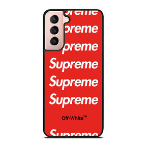 SUPREME RED OFF WHITE Samsung Galaxy S21 Case SUPREME RED OFF WHITE Samsung Galaxy S21 Case