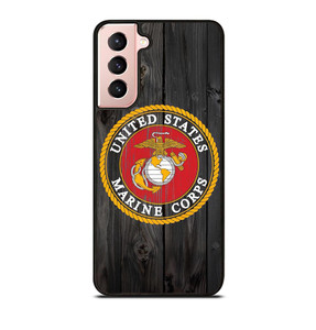 USMC US MARINE CORPS WOOD Samsung Galaxy S21 Case USMC US MARINE CORPS WOOD Samsung Galaxy S21 Case