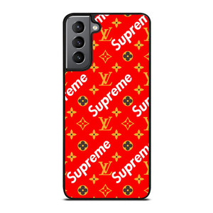 NEW SUPREME RED GOLD PATTERN Samsung Galaxy S21 Plus Case NEW SUPREME RED GOLD PATTERN Samsung Galaxy S21 Plus Case
