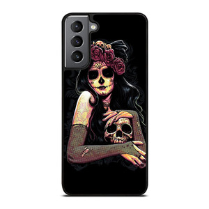 SUGAR SKULL TATTOO GIRL Samsung Galaxy S21 Plus Case SUGAR SKULL TATTOO GIRL Samsung Galaxy S21 Plus Case