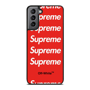 SUPREME RED OFF WHITE Samsung Galaxy S21 Plus Case SUPREME RED OFF WHITE Samsung Galaxy S21 Plus Case
