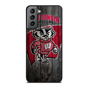 WISCONSIN BADGER WOODEN LOGO Samsung Galaxy S21 Plus Case