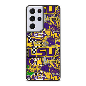 LSU Tigers UNIVERSUTY COLLAGE Samsung Galaxy S21 Ultra Case LSU Tigers UNIVERSUTY COLLAGE Samsung Galaxy S21 Ultra Case