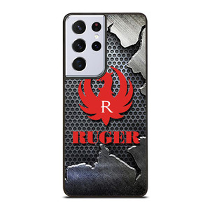 STURM RUGER FIREARM METAL LOGO 2 Samsung Galaxy S21 Ultra Case STURM RUGER FIREARM METAL LOGO 2 Samsung Galaxy S21 Ultra Case