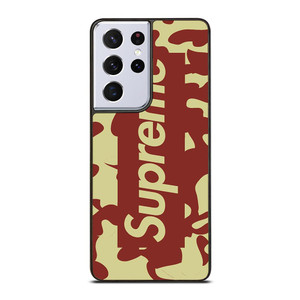 SUPREME RED CREAM LOGO Samsung Galaxy S21 Ultra Case SUPREME RED CREAM LOGO Samsung Galaxy S21 Ultra Case