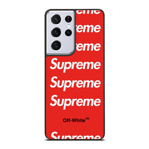 SUPREME RED OFF WHITE Samsung Galaxy S21 Ultra Case SUPREME RED OFF WHITE Samsung Galaxy S21 Ultra Case