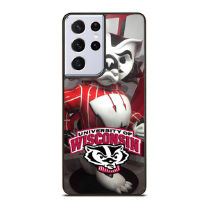 WISCONSIN BADGER MASCOT Samsung Galaxy S21 Ultra Case WISCONSIN BADGER MASCOT Samsung Galaxy S21 Ultra Case