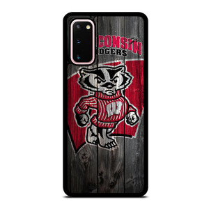 WISCONSIN BADGER WOODEN LOGO Samsung Galaxy S20 Case WISCONSIN BADGER WOODEN LOGO Samsung Galaxy S20 Case