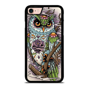 SUGAR SKULL OWL TATTO LOGO iPhone 8 Case