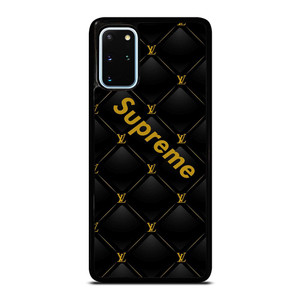 SUPREME BLACK PATTERN GOLD Samsung Galaxy S20 Plus Case